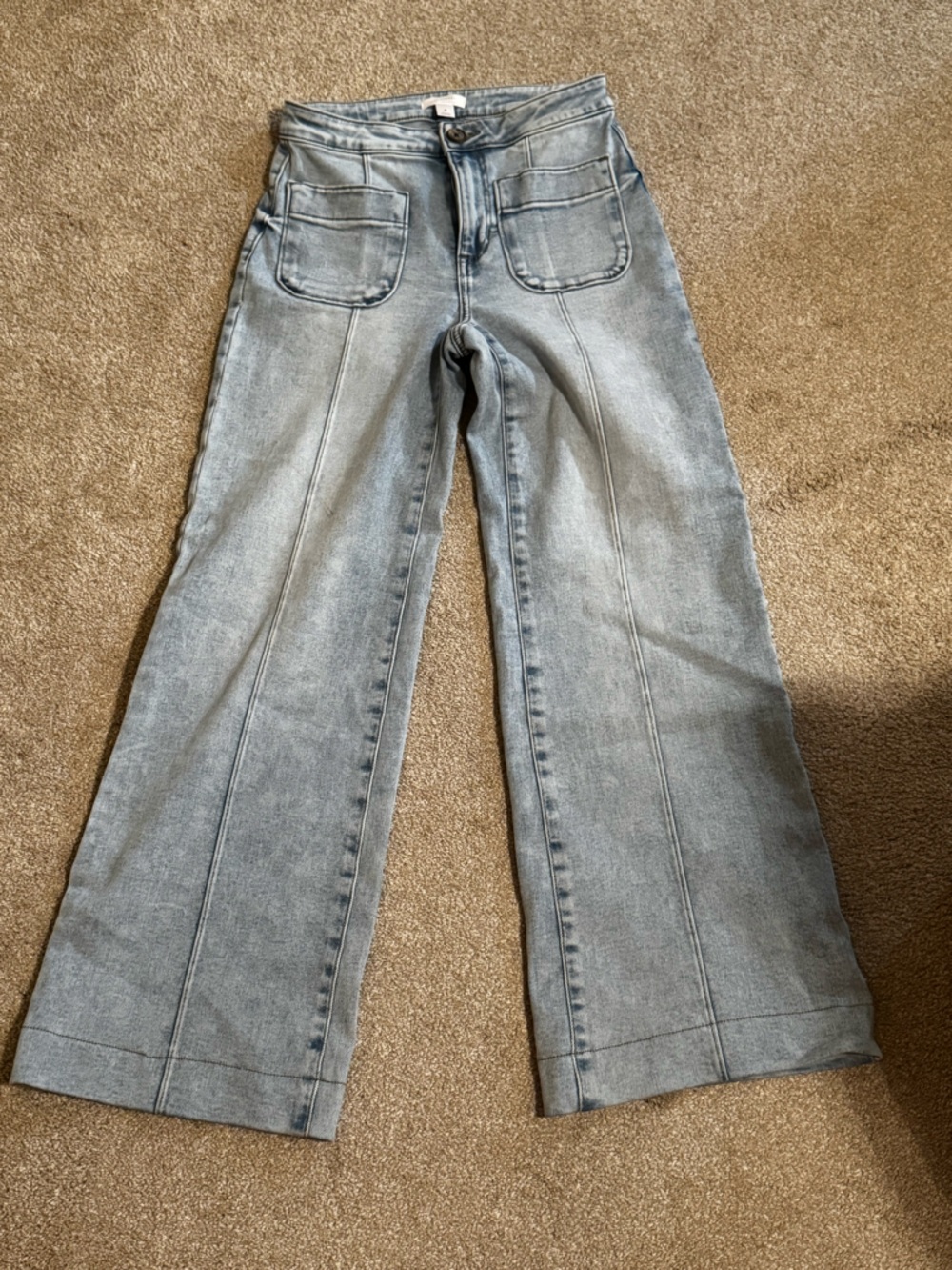 LC Lauren Conrad Light Wash Wide Leg Jeans